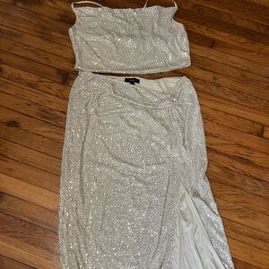 Forever 21 Silver Sequin Ensemble Plus Size 3x